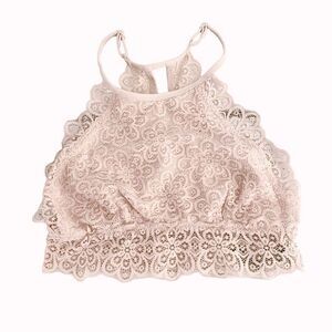 Aerie XS‎ Blush Pink Lace Bralette